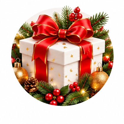 Christmas gift with festive decorations for Project You NY Holiday Fundraiser 2026 in Brooklyn